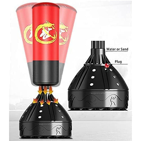 Free Standing Punching Bag 6 Feet - Red / Black Tango Sports