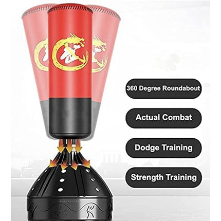 Free Standing Punching Bag 6 Feet - Red / Black Tango Sports