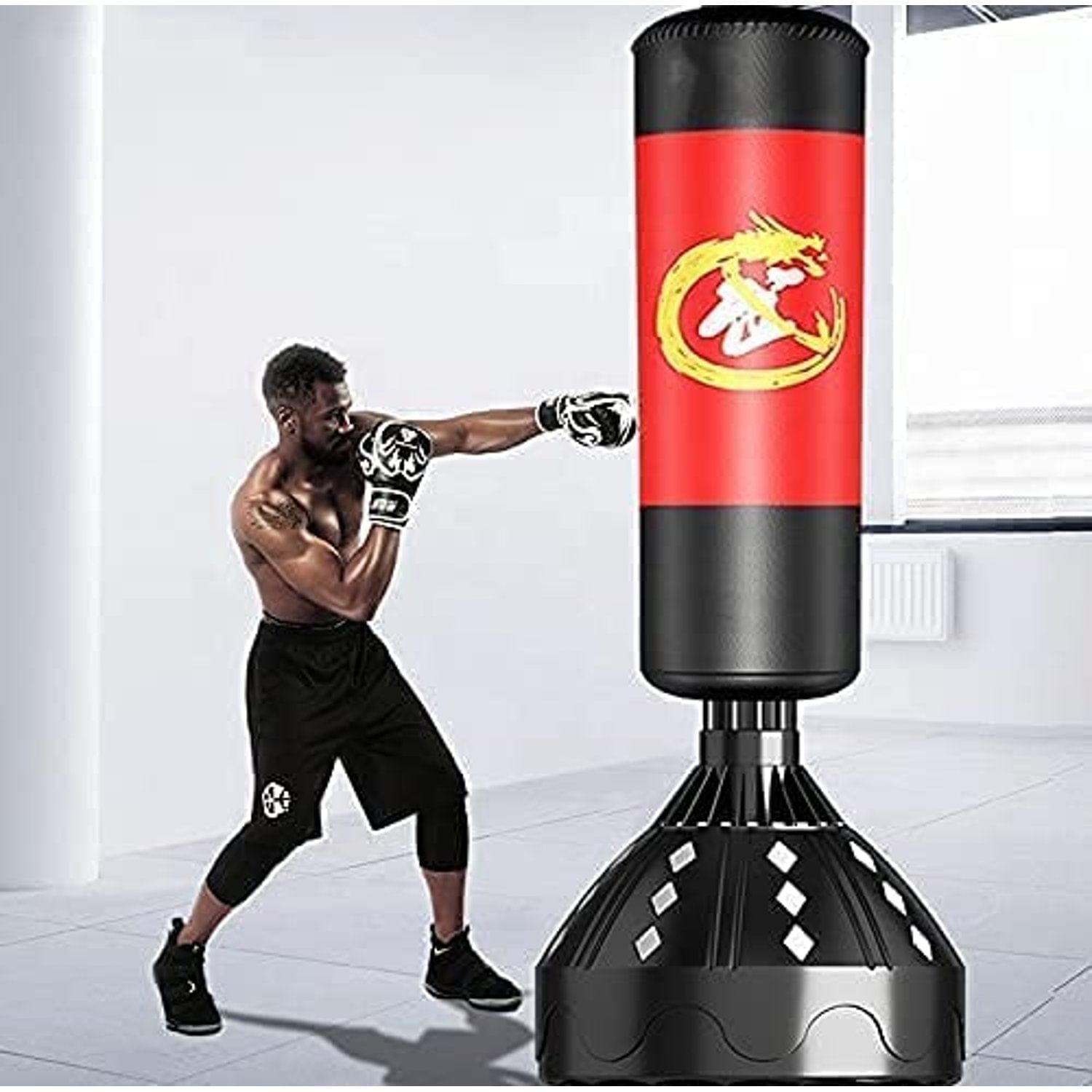 Free Standing Punching Bag 6 Feet - Red / Black