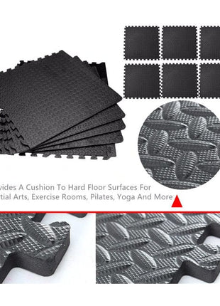 Gym Floor Mat Anti Slip yoga mats interlock mats - 4 Mats ( 2 x 2 Feet Each Mat) Tango Sports