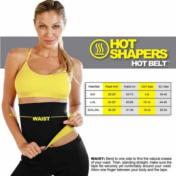 Hot Shaper Belt for Women, , Hot Belt for women, Tummy waist trimmer belt, Body Shaper - Black Tango Sports