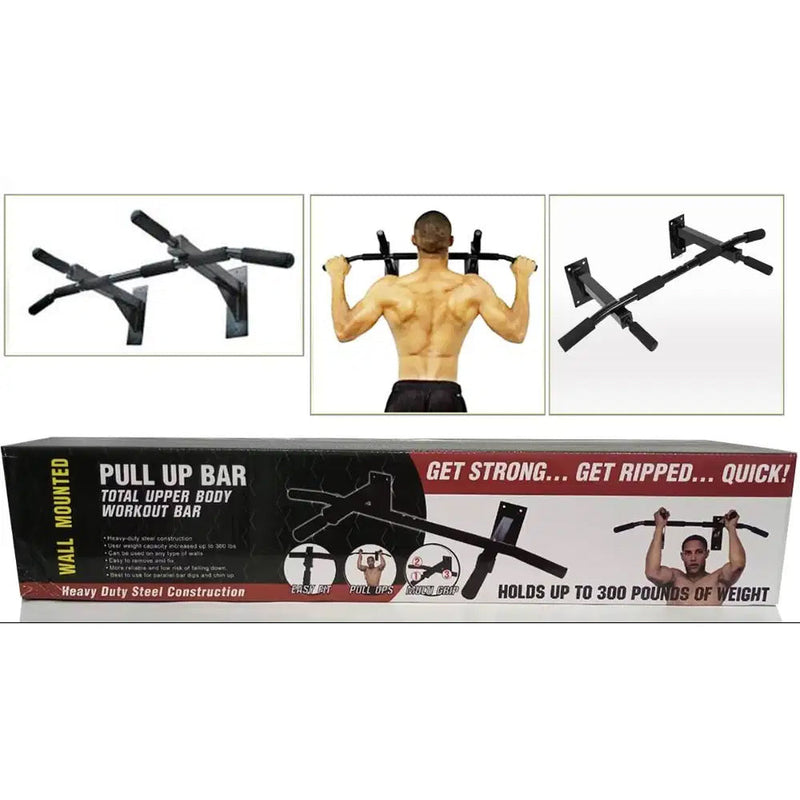 Imported Body Press Wall Mounted Pull Up Bar/ Chin Up Bar - 3 Grips Tango Sports
