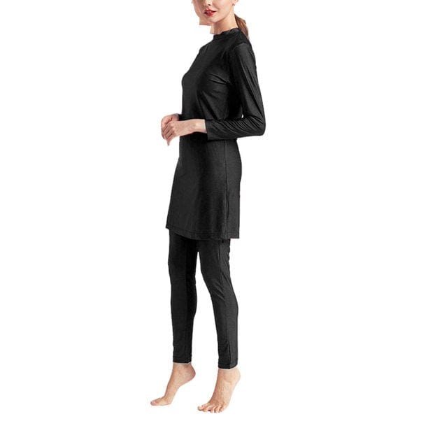 Ladies Swimming Suit Burkini 2 Piece - Black Tango Sports