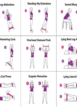 Loop band Yoga Resistance Rubber Bands - Pack of 5 Tango Sports