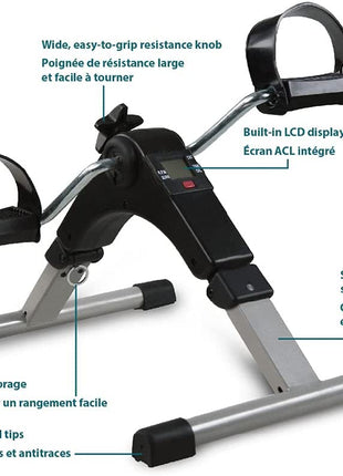 Mini Exercise Cycle with Meter, Exercise Bike Tango Sports