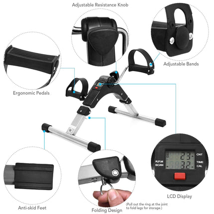 Mini Exercise Cycle with Meter, Exercise Bike Tango Sports