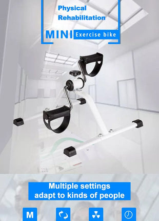 Mini Pedal Exerciser Cycle - White Tango Sports