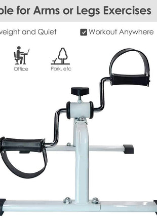 Mini Pedal Exerciser Cycle - White Tango Sports