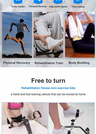 Mini Pedal Exerciser Cycle - White Tango Sports