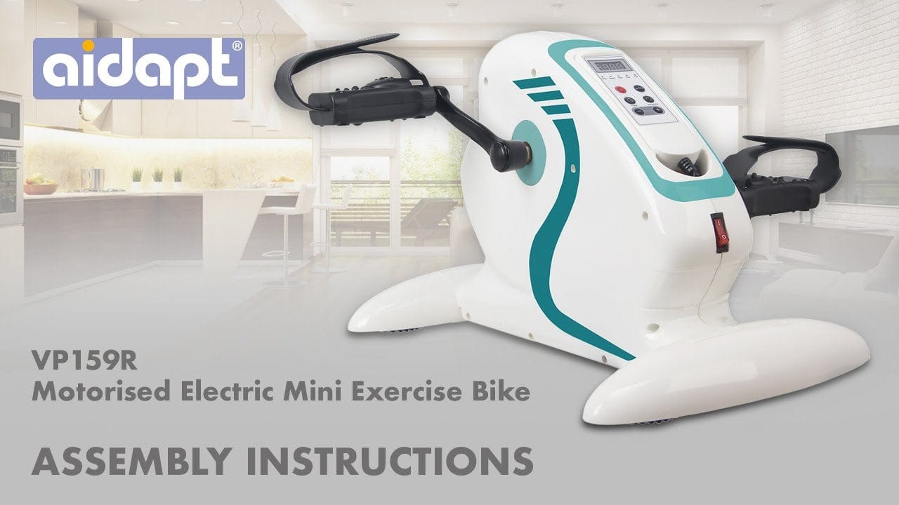 Motorized Electric Mini Exercise Bike/Pedal Exerciser White