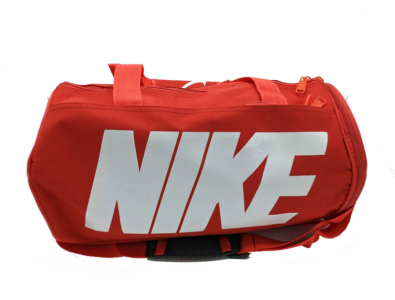 NK Duffle Bag 17 Inches With Shoes Compartment - Black and Red Tango Sports