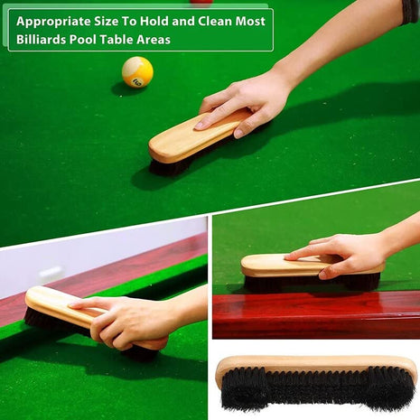 Pool & Snooker Table Cleaning Brush Wooden Size - 11 Inches Tango Sports