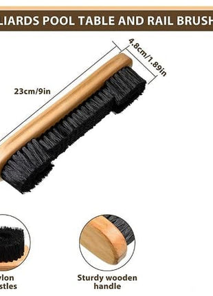 Pool & Snooker Table Cleaning Brush Wooden Size - 11 Inches Tango Sports