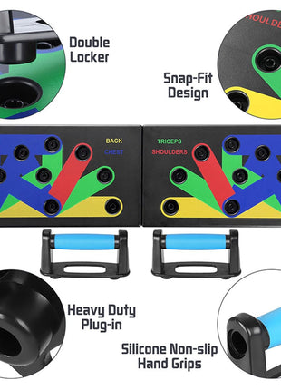 Pushup board , Multipurpose Exercise Board - Black Tango Sports