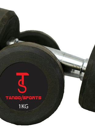 Rubber Coated Dumbbells 1KG TO 20KG - Single Tango Sports