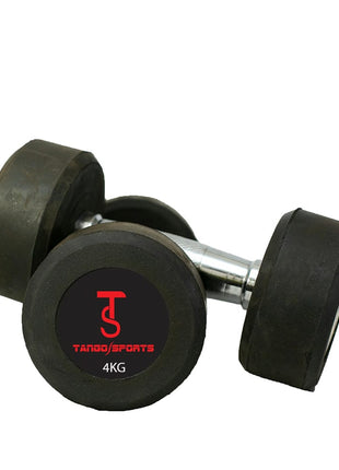 Rubber Coated Dumbbells 1KG TO 20KG - Single Tango Sports