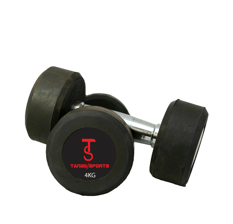 Rubber Coated Dumbbells 1KG TO 20KG - Single Tango Sports