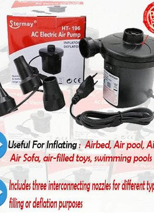 Stermay HT-196 Electric Air Pump AC Inflator And Deflator , Electric Pump Tango Sports