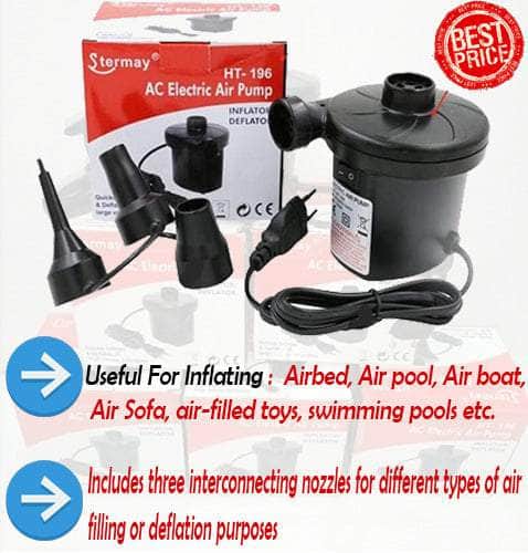 Stermay HT-196 Electric Air Pump AC Inflator And Deflator , Electric Pump Tango Sports