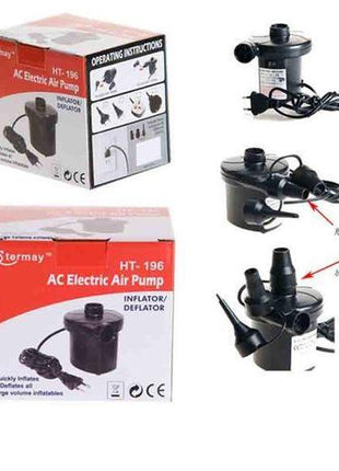 Stermay HT-196 Electric Air Pump AC Inflator And Deflator , Electric Pump Tango Sports