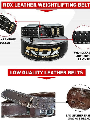 Weight Lifting Belt 4 Inches - Rdx Black Tango Sports