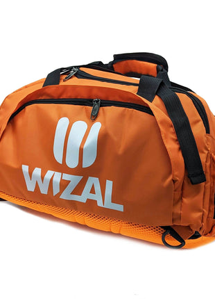 Wizal Sports Travel Gym Bag with Wet Pocket & Shoes Compartment for Men and Women -Orange Tango Sports