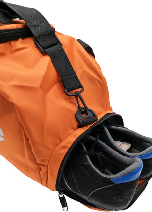 Wizal Sports Travel Gym Bag with Wet Pocket & Shoes Compartment for Men and Women -Orange Tango Sports