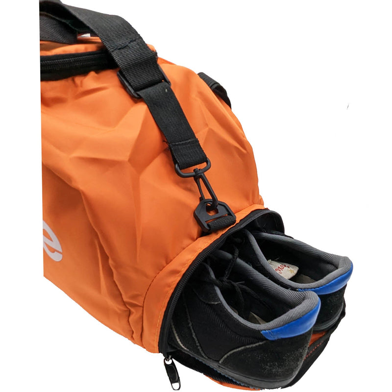 Wizal Sports Travel Gym Bag with Wet Pocket & Shoes Compartment for Men and Women -Orange Tango Sports